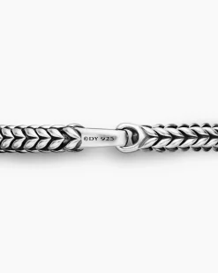 Chevron Bead Bracelet Sterling Silver, 6mm