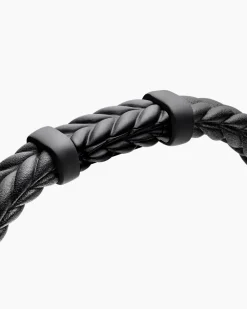 Chevron Bracelet Black Rubber with Black Titanium, 9mm