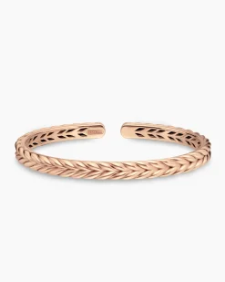 Chevron Flex Bracelet 18K Rose Gold, 6.4mm