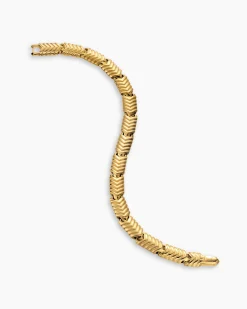 Chevron Link Bracelet 18K Yellow Gold, 7.6mm