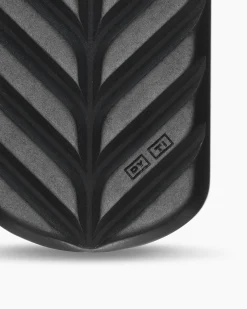 Chevron Tag Black Titanium with Sterling Silver and Black Diamonds, 27mm