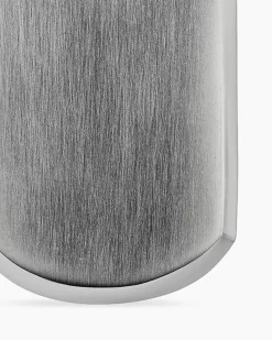 Chevron Tag Platinum with Diamond Baguettes, 35mm