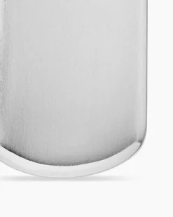 Chevron Tag Sterling Silver, 21mm