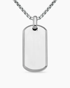Chevron Tag Sterling Silver, 35mm