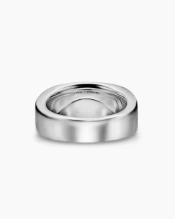 Chevron Three Sided Signet Ring Sterling Silver with Black Diamonds, 12.5mm