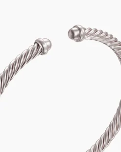 Classic Cable Bracelet Sand Aluminum, 4mm