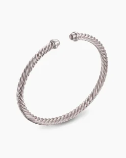 Classic Cable Bracelet Sand Aluminum, 4mm