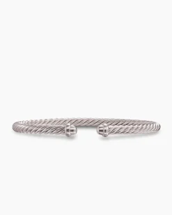 Classic Cable Bracelet Sand Aluminum, 4mm