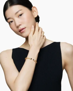 Classic Cablespira® Bracelet 18K Yellow Gold with Black Onyx and Diamonds, 5mm