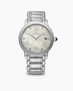Classic Quartz Watch Stainless Steel with Diamonds, 38mm