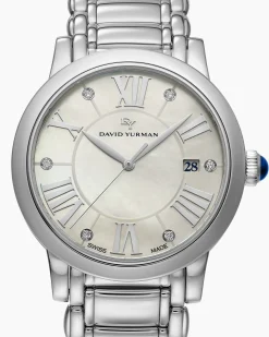 Classic Quartz Watch Stainless Steel with Diamonds, 38mm