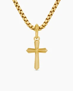 Cross Amulet 18K Yellow Gold, 19mm