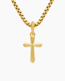Cross Amulet 18K Yellow Gold, 19mm
