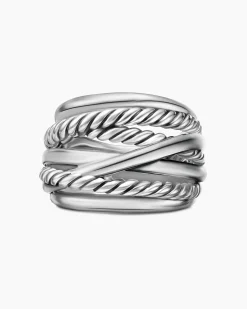 Crossover Ring Sterling Silver, 17mm