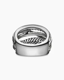Crossover Ring Sterling Silver, 17mm