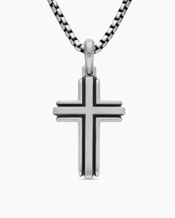 Cross Pendant Sterling Silver, 34mm