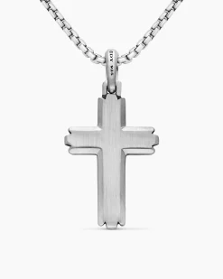 Cross Pendant Sterling Silver, 34mm