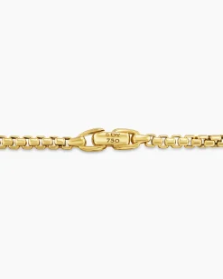 Cross Station Necklace 18K Yellow Gold with Diamonds, 3.4mm