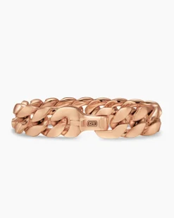 Curb Chain Bracelet 18K Rose Gold, 18mm