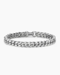 Curb Chain Bracelet Platinum, 8mm