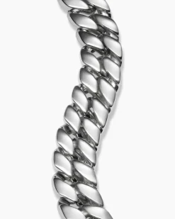 Curb Chain Bracelet Platinum, 14.5mm