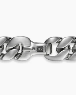 Curb Chain Bracelet Platinum, 14.5mm