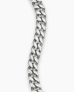 Curb Chain Bracelet Sterling Silver, 8mm