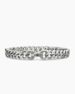Curb Chain Bracelet Sterling Silver, 8mm