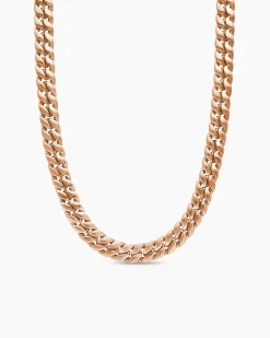 Curb Chain Necklace 18K Rose Gold, 11.5mm