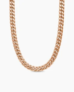 Curb Chain Necklace 18K Rose Gold, 11.5mm