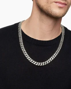 Curb Chain Necklace Platinum, 11.5mm