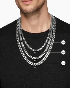 Curb Chain Necklace Platinum, 11.5mm