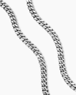 Curb Chain Necklace Sterling Silver, 6mm