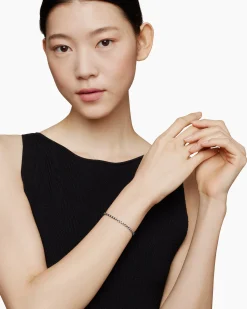 DY Bel Aire Box Chain Bracelet Sterling Silver with 14K Yellow Gold, 4mm