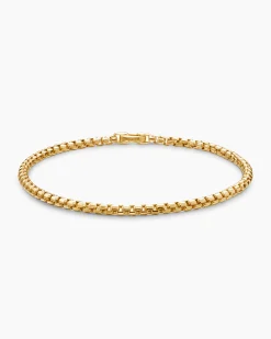 DY Bel Aire Box Chain Bracelet 18K Yellow Gold, 2.7mm