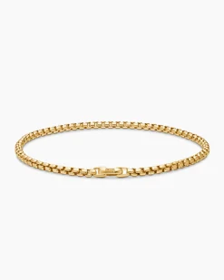 DY Bel Aire Box Chain Bracelet 18K Yellow Gold, 2.7mm