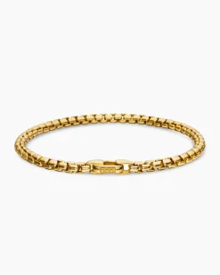 DY Bel Aire Box Chain Bracelet 18K Yellow Gold, 4mm