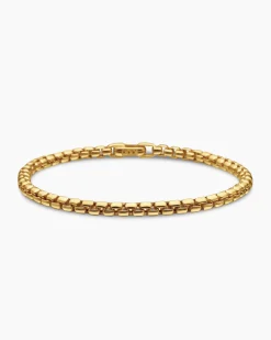DY Bel Aire Box Chain Bracelet 18K Yellow Gold, 4mm