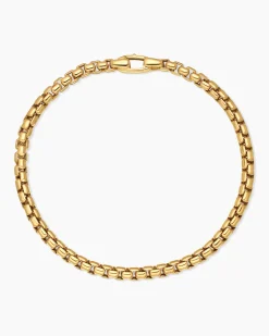 DY Bel Aire Box Chain Bracelet 18K Yellow Gold, 4mm