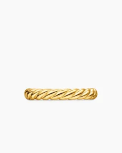 DY Cable Band Ring 18K Yellow Gold, 3mm