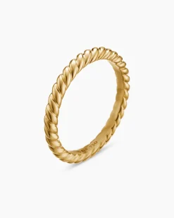 DY Cable Band Ring 18K Yellow Gold, 2.45mm