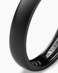 DY Classic Band Ring Black Titanium, 4mm
