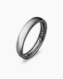 DY Classic Band Ring Grey Titanium, 4mm