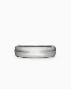 DY Classic Band Ring 18K White Gold, 6mm