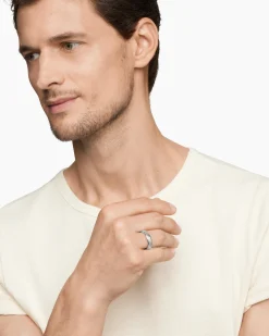 DY Classic Band Ring 18K White Gold, 6mm