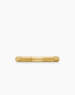 DY Delaunay Faceted Band Ring 18K Yellow Gold, 2.5mm