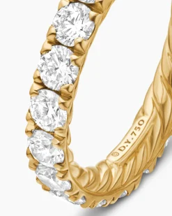 DY Eden Band Ring 18K Yellow Gold with Diamonds, 3.6mm