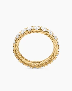 DY Eden Band Ring 18K Yellow Gold with Diamonds, 3.6mm