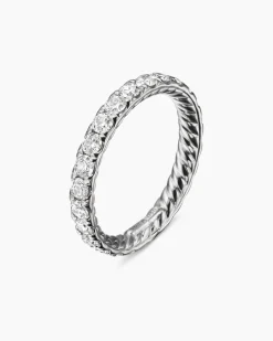 DY Eden Band Ring Platinum with Diamonds, 2.8mm