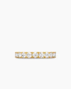 DY Eden Eternity Band Ring 18K Yellow Gold with Diamonds, 3.2mm